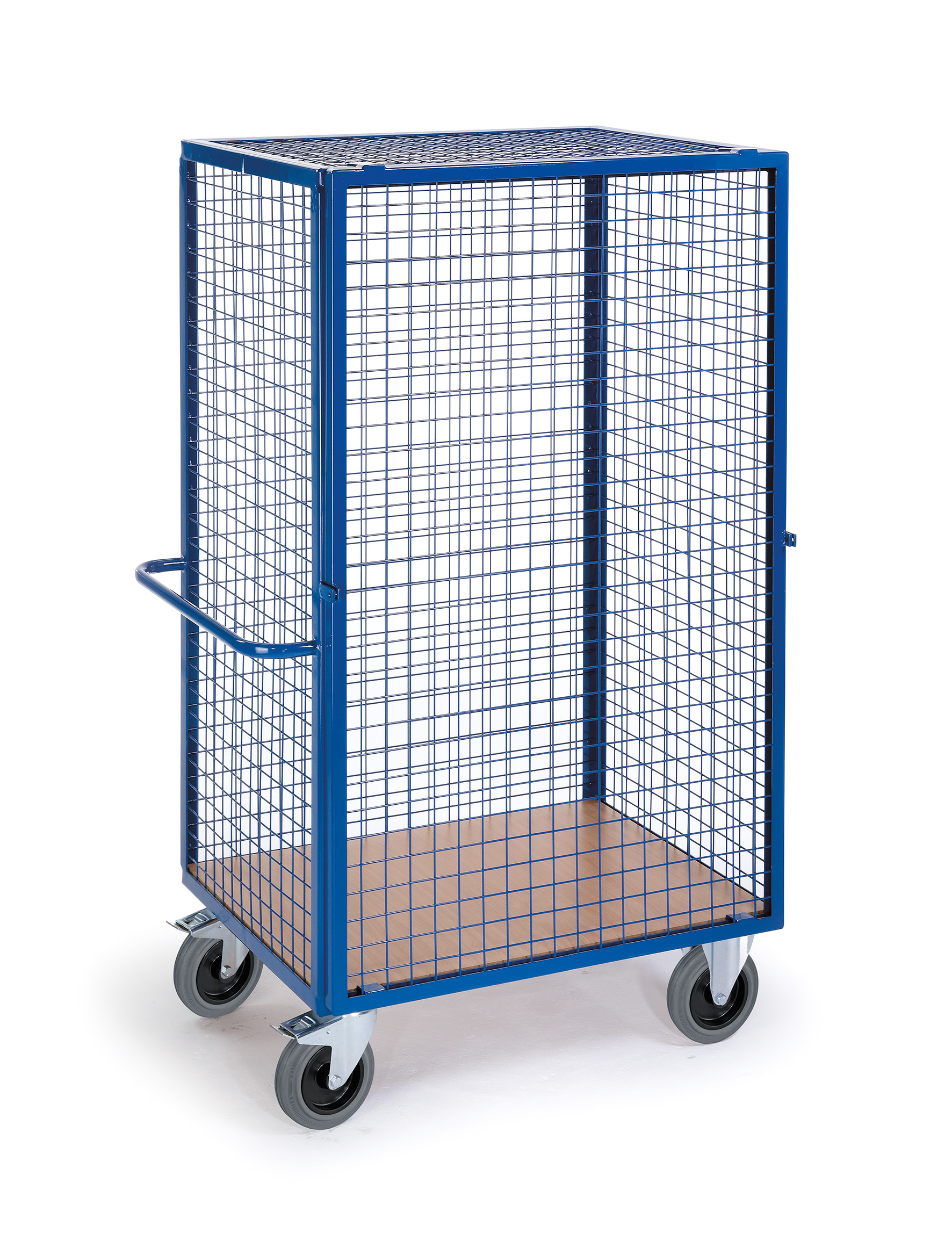 Chariot à grille avec paroi avant amovible